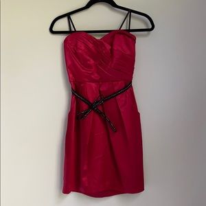 Red Strapless Party Dress